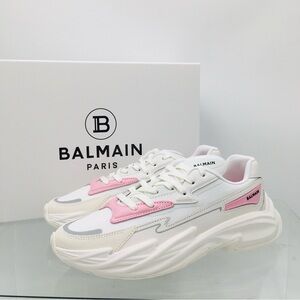 Balmain - Run Row - Pink/ White Women’s Sneakers Size US 9 M